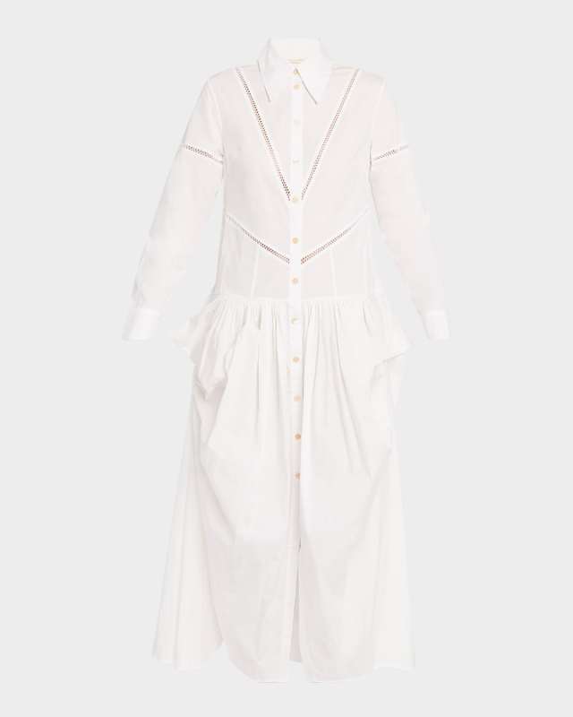Ritual Bustle Poplin Maxi Shirtdress